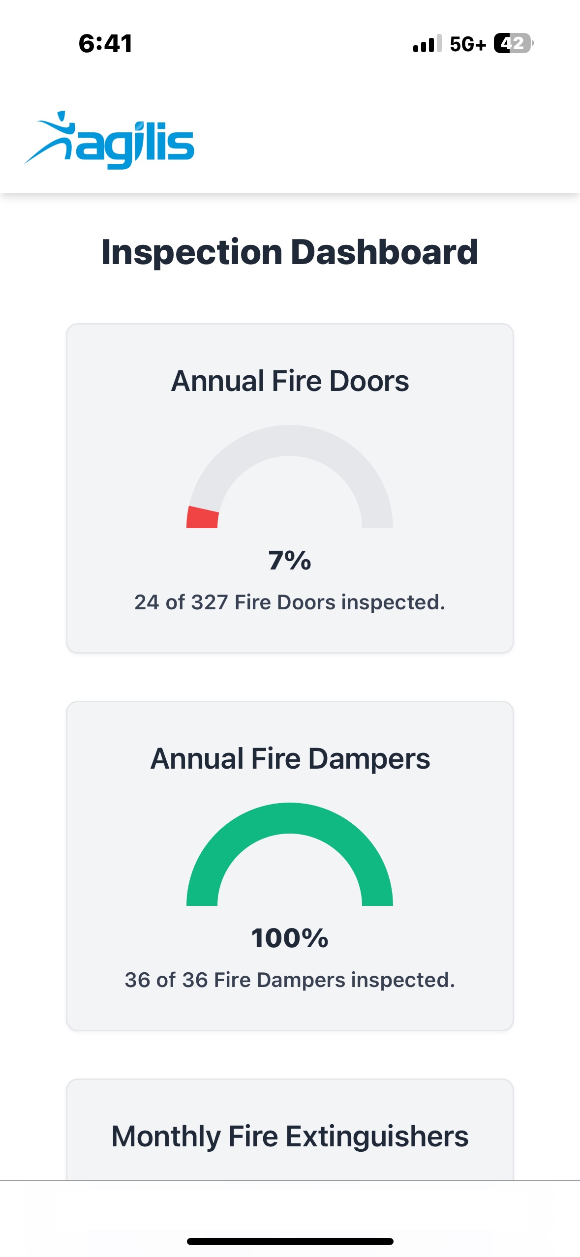 Custom inspection app screenshot