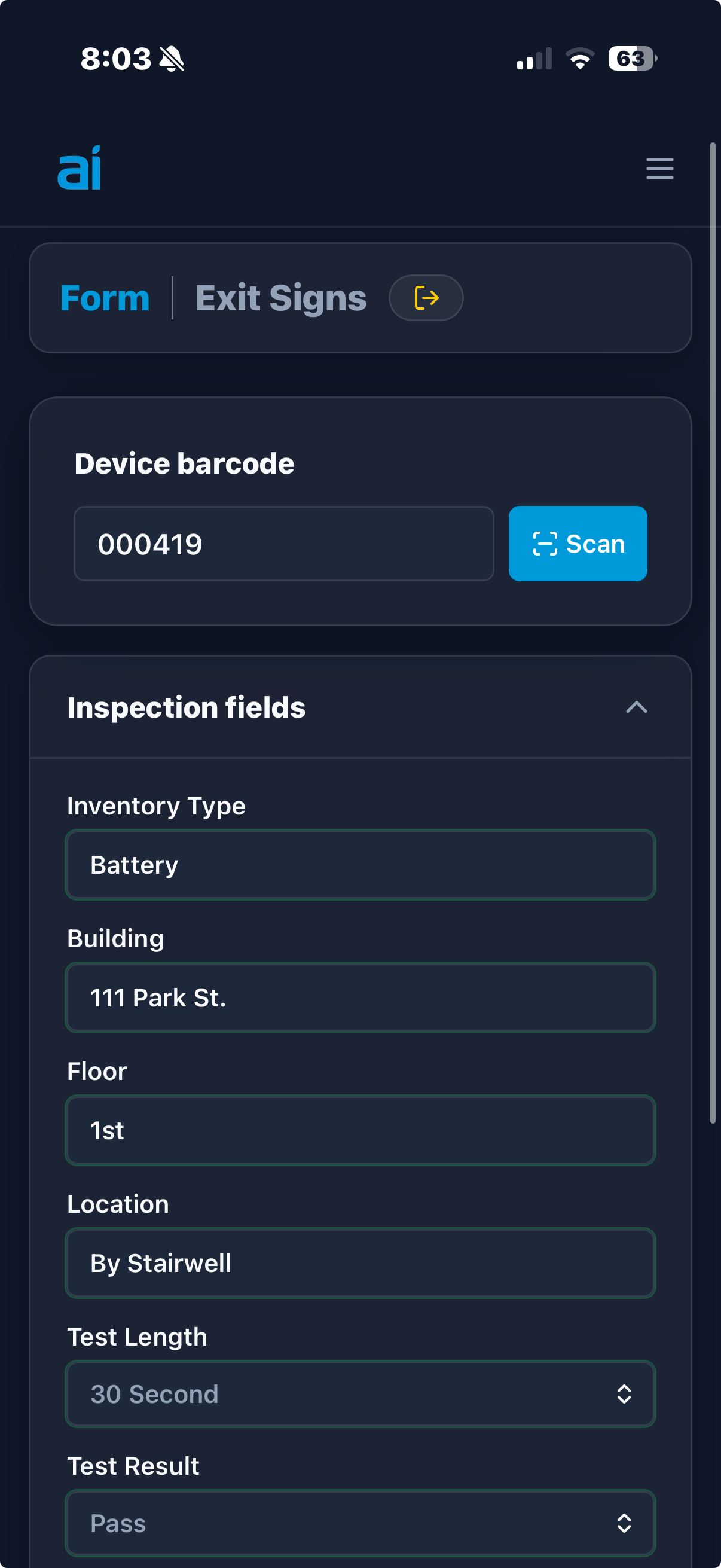 Inspections preview
