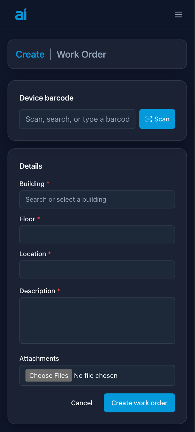 Work Orders preview